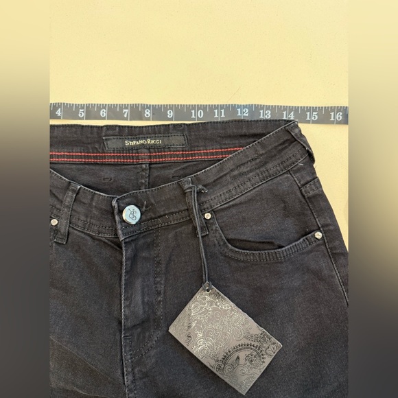 Stefano Ricci Black Slim Straight Jeans - Picture 8 of 9